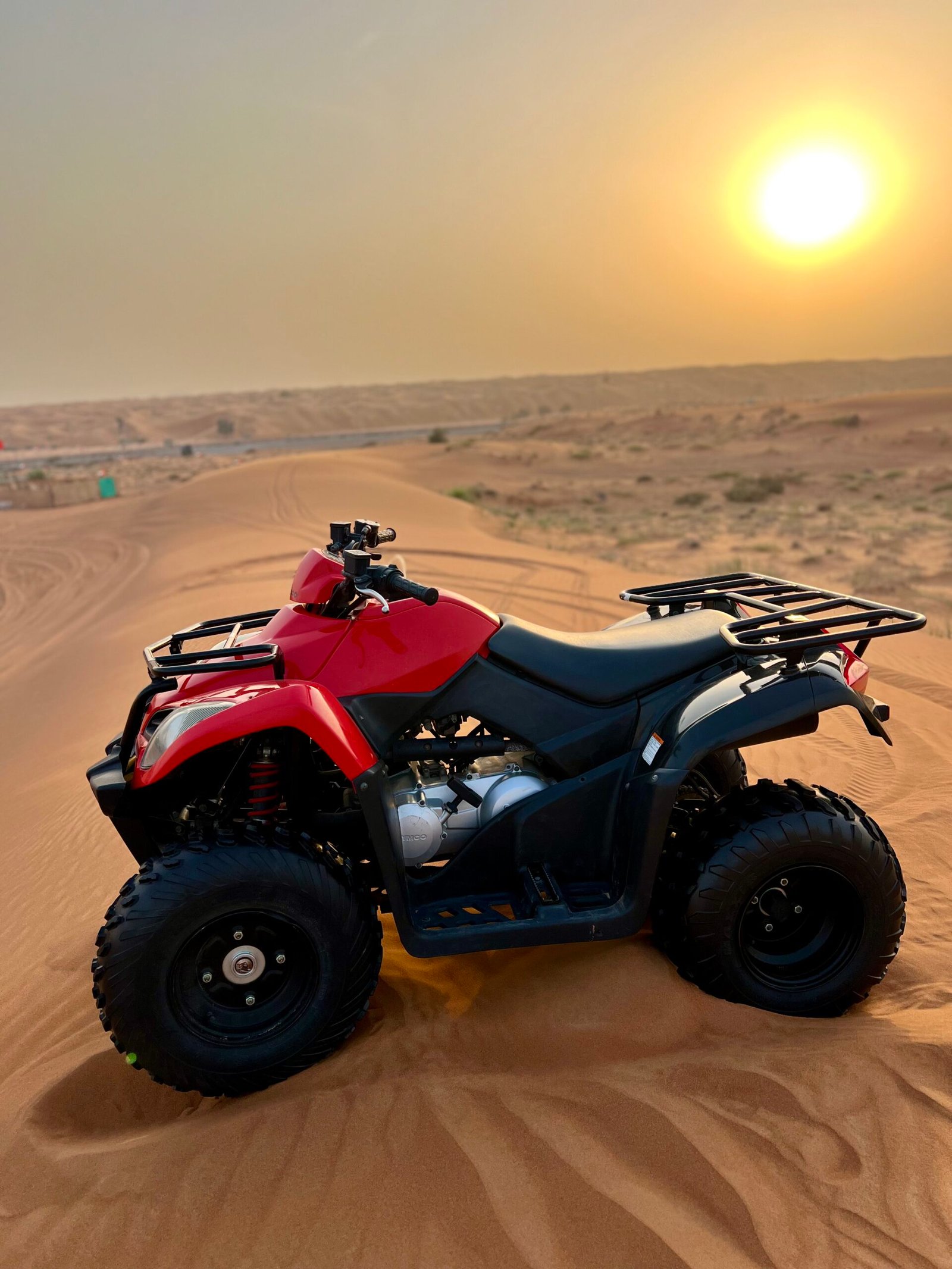 Dune buggy racing on sand track